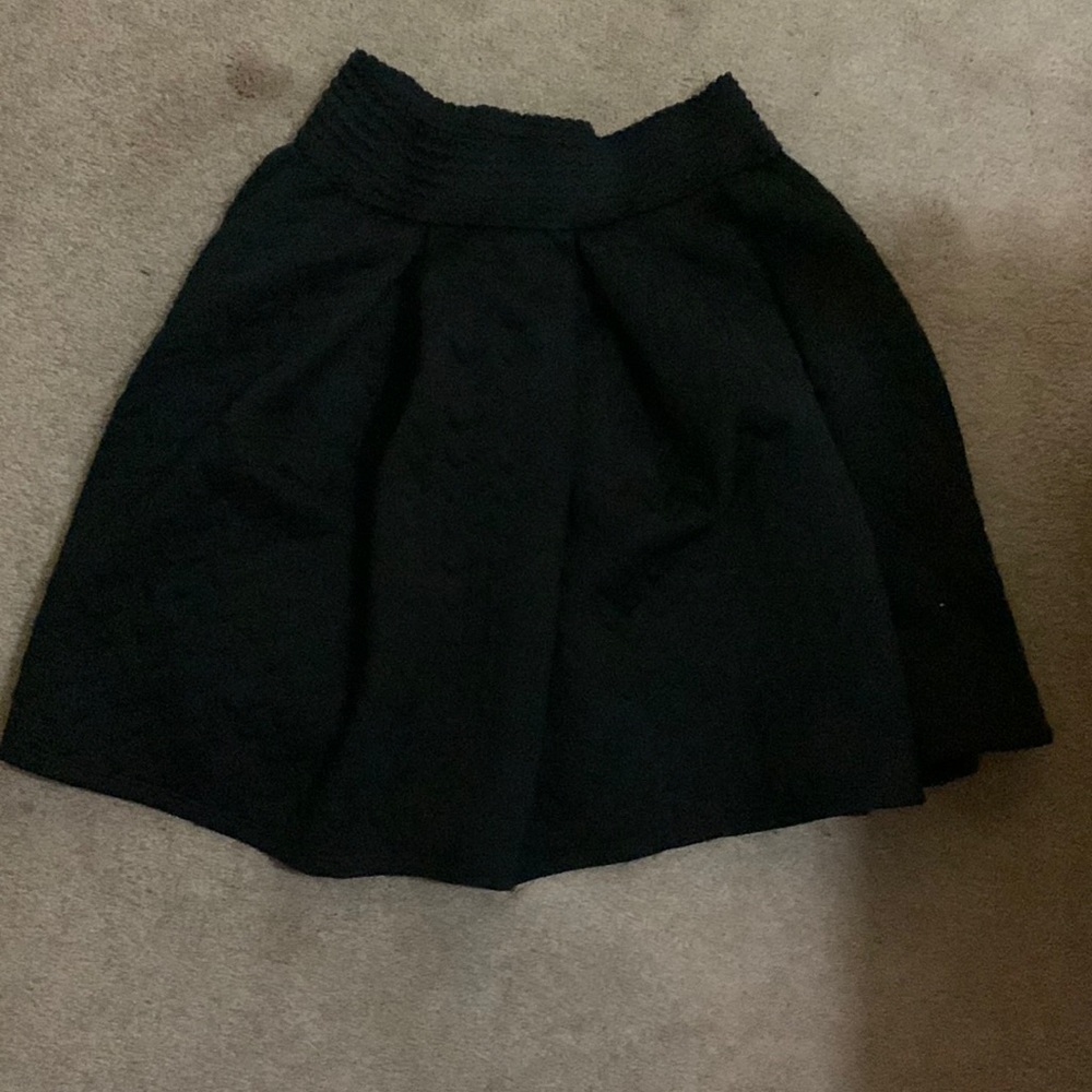 Cute Black Circle Skirt with Elastic Waist Band